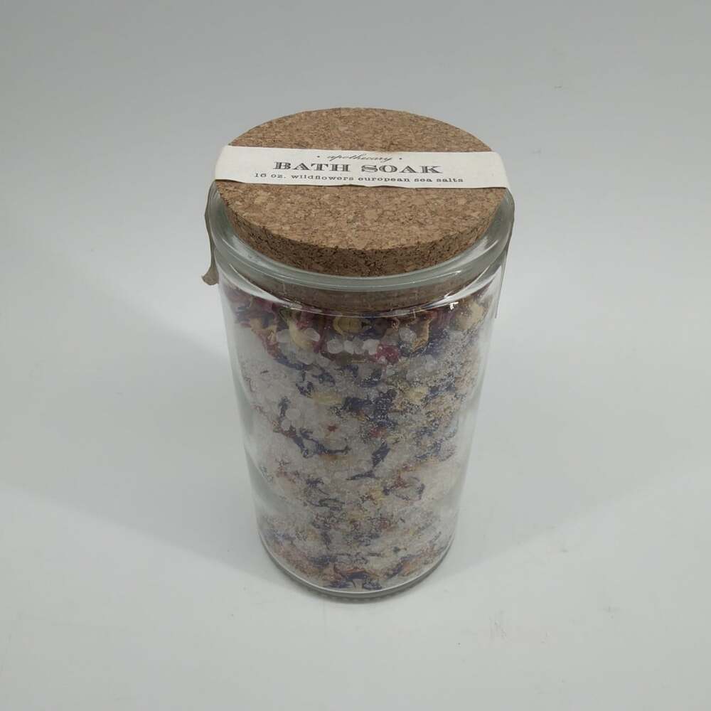 Nectar Republic Apothecary Bath Soak Wildflowers European Sea Salts 16 oz. NEW